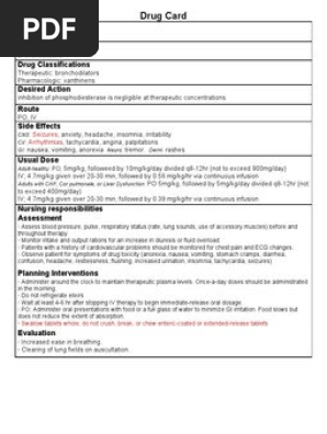 Drug Card