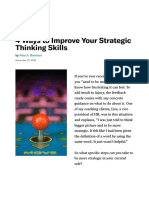4 Ways To Improve Your Strategic Thinking Skills
