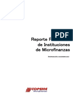 Reporte Financiero de Instituciones de Microfinanzas