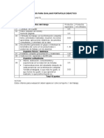 Criterios para Evaluar Portafolio Didáctico