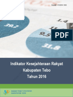 Indikator Kesejahteraan Rakyat Kabupaten Tebo 2016 