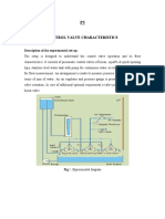 Control Valve Characteristics Experimental Setup