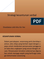 Strategi Kesantunan Verbal