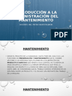 Introducción A La Administración Del Mantenimiento