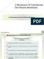 Chapter 3 Movement of Substances Across The Plasma Membrane