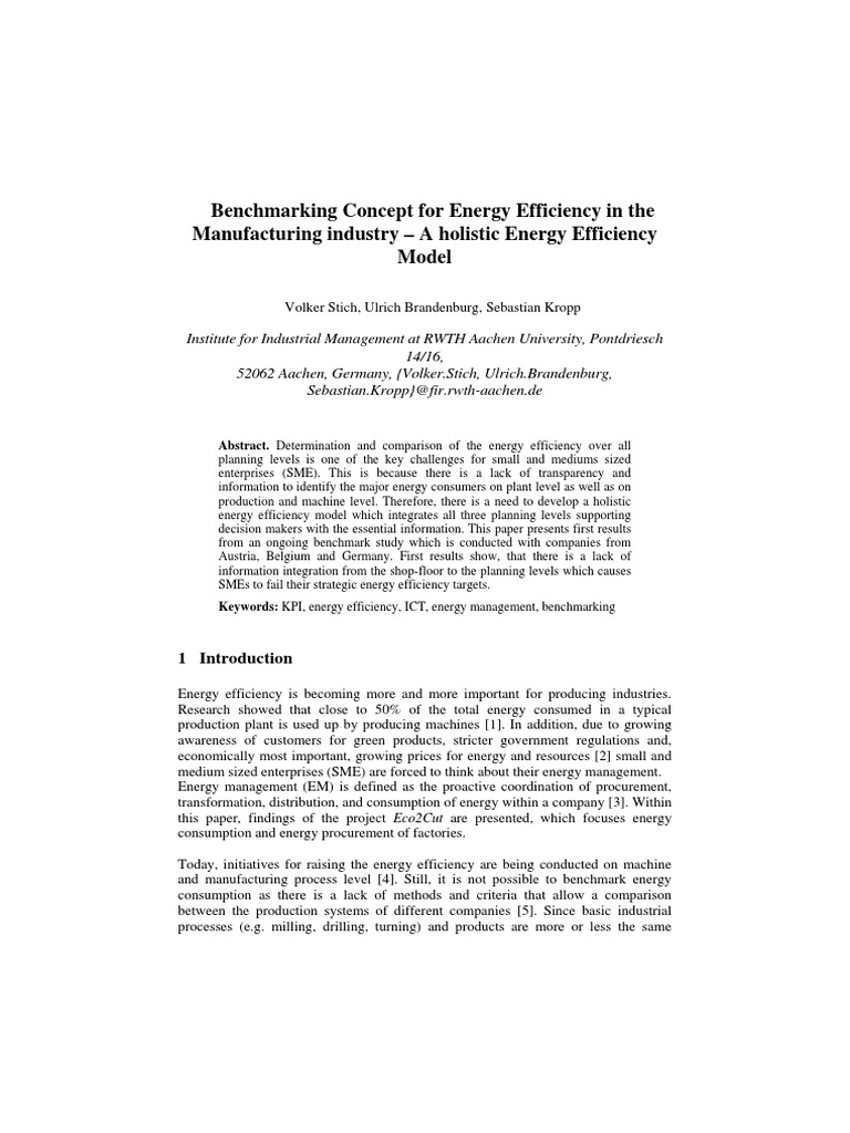 Energy Efficiency for SMEs | PDF | Energy Management | Efficient Energy Use
