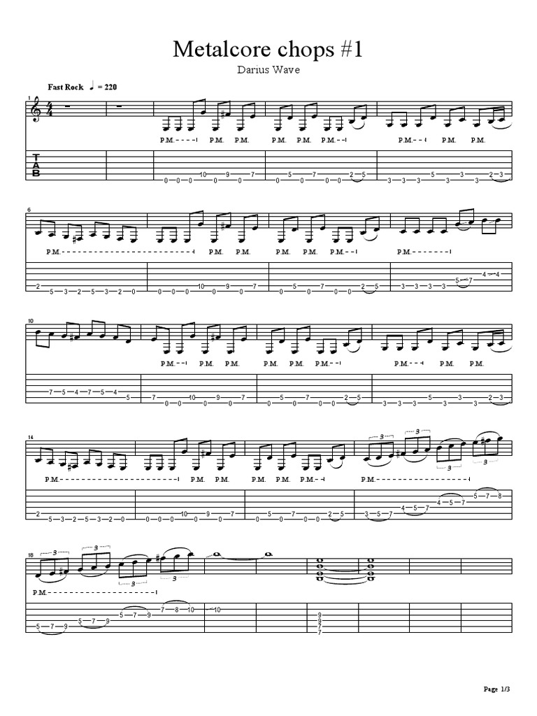 Metalcore Chops: Tabs et Riffs | PDF