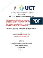 Caratula de Proyecto de Tesis PDF