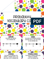 Probability Vocabulary Cards