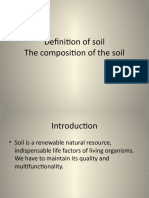 Definition of Soil The Composition of The Soil