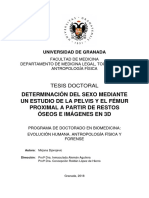 Determinación Del Sexo Mediante Un Estudio de La Pelvis Y El Fémur Proximal A Partir de Restos Óseos E Imágenes en 3D