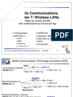 Mobile Communications Chapter 7: Wireless Lans: Slides by Jochen Schiller With Modifications by Emmanuel Agu