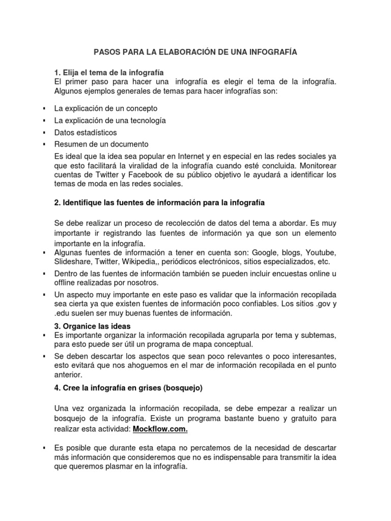 Pasos para Crear Infografías Efectivas | PDF | Información | Infografia