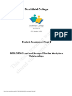 BSBLDR502 Assessment Task 4 PDF