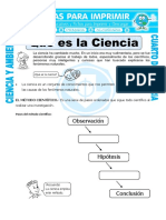 1ficha Que Es Ciencia para Cuarto de Primaria