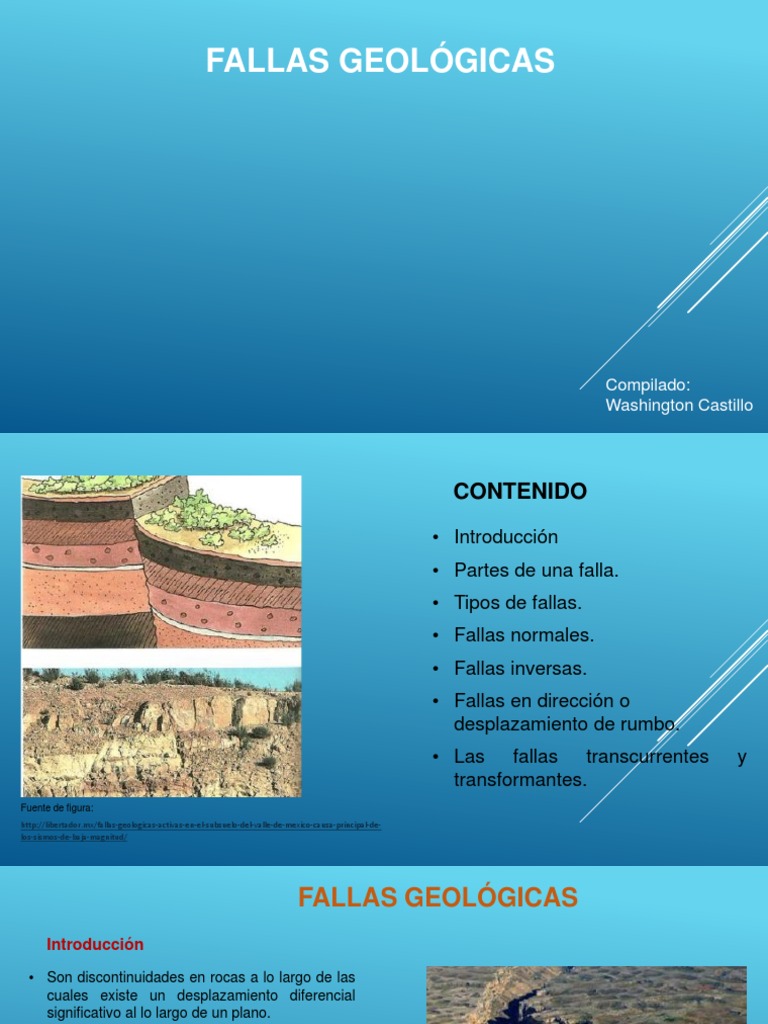 Tipos y Partes de Fallas Geológicas | PDF | Geología estructural ...
