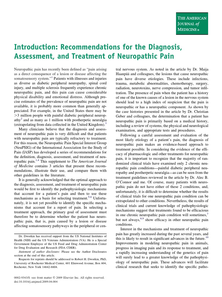 Introduction: Recommendations For The Diagnosis, Assessment, and ...