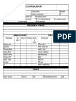 Format 11 - Appearance Approval Report