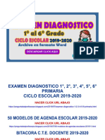 Examen Diagnostico 1°, 2°, 3°, 4°, 5°, 6° Primaria Ciclo Escolar 2019-2020 - Gratis en Word