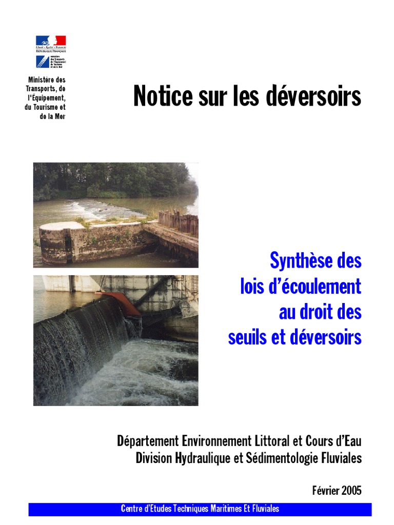 Seuil Et Dévrsoirs | PDF | Déversoir | Barrage