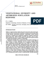 VEGETATIONAL DIVERSITY AND ARTROPOD POPULATION RESPONSE