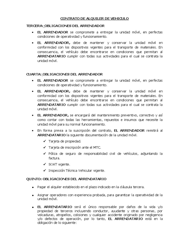 Contrato de Alquiler de Retroexcavadora | PDF | Arbitraje | Alquiler