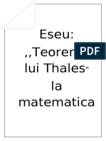 Teorema Lui Thales