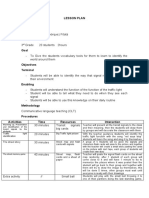 Lesson Plan: Warming Up, Presentation and Identification of The Transit Signals by The Students