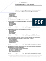 Chapter 7-Organizational Conflict and Politics: Multiple Choice