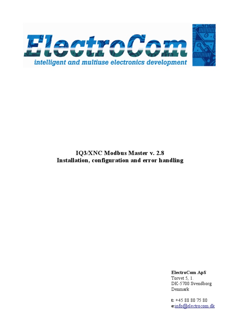 XNC Modbus Master Installation Guide | PDF | Internet Protocol Suite ...