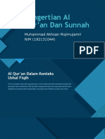 Pengertian Al Qur'an Dan Sunnah