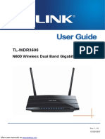 N600 Wireless Dual Band Gigabit Router TL-WDR3600