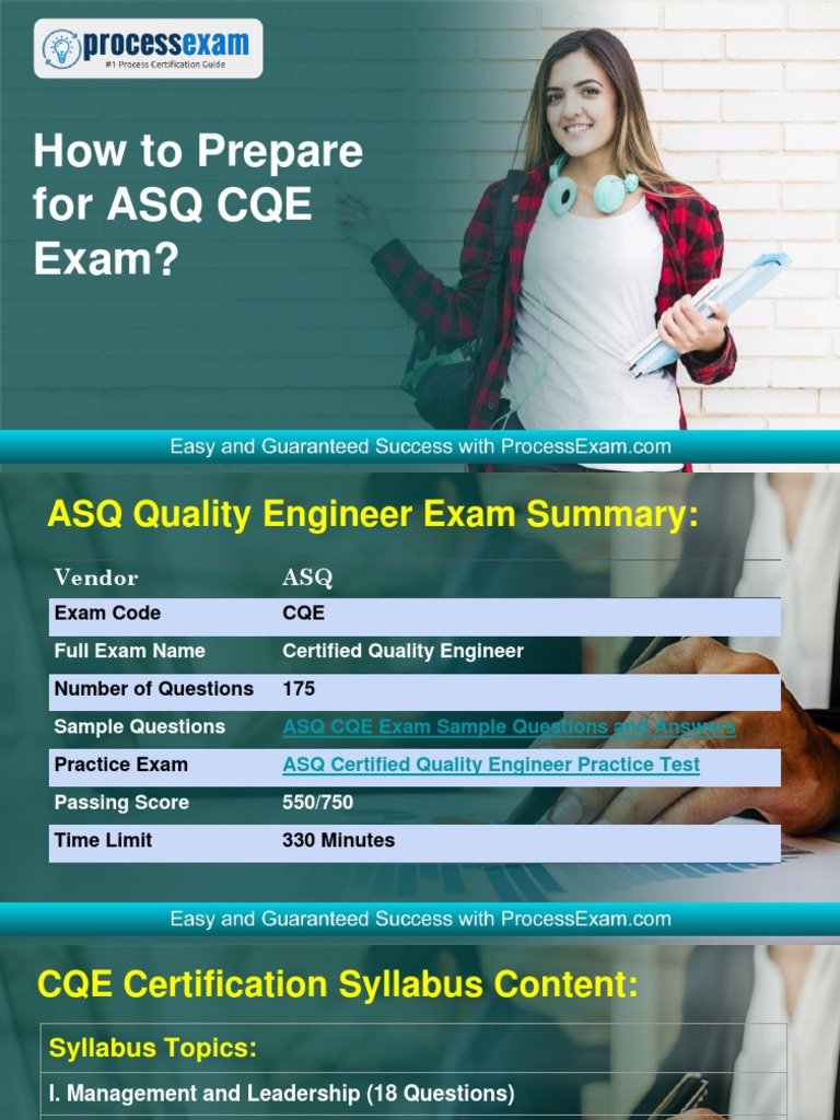 How To Prepare For Asq Cqe Exam? PDF Engineer Test (Assessment)