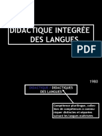 Didacrique Integree Des Langues
