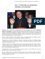 Cardeal Biffi Ao Papa - "O Anticristo Se Caracteriza Como Ecologista, Pacifista e Ecumenista" - Pe PDF
