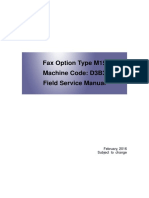 Fax Option Type M15 Machine Code: D3B3 Field Service Manual: February, 2016 Subject To Change
