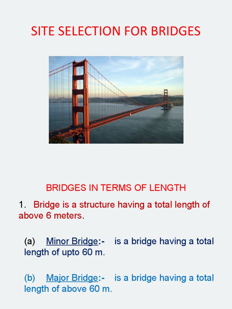Bridge Site Selection Guidelines | PDF | Bridge | River