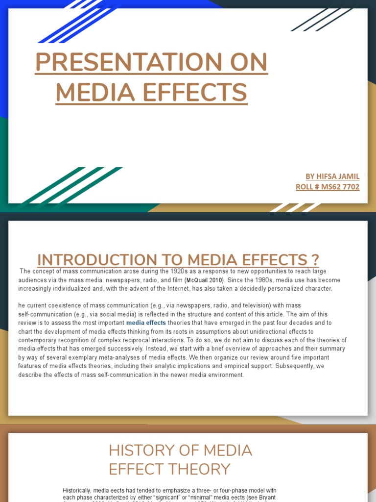 Presentation On Media Effects PDF | PDF | Cyberbullying | New Media