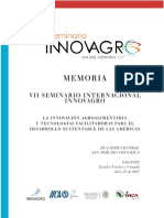 La Innovación Agroalimentaria y Tecnologías Facilitadoras para El Desarrollo Sustentable de Las Américas