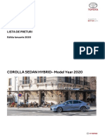 Preturi - Toyota - Corolla - SDN HSD - 2020 - IANUARIE PDF