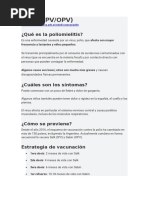 Vacuna BOPV: Protección Oral contra Polio | PDF