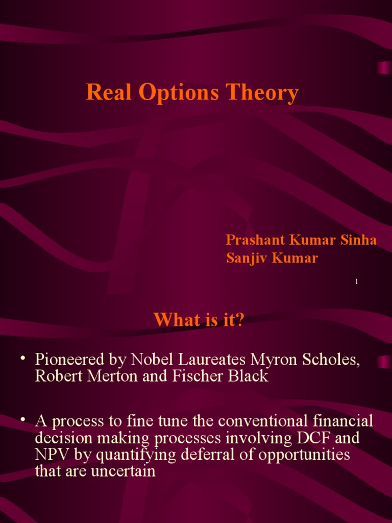 Understanding Real Options Analysis | PDF | Net Present Value | Option ...