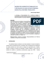 Artigo 08 - Indenizações Por Acidente de Trabalho e As Limitações À Reparação Do Dano Extrapatrimonial Introduzidas Pela Reforma Trabalhista PDF