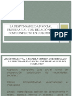 La Responsabilidad Social Empresarial Con Relación Al Postconflicto en Colombia