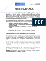 MEDIDAS UNICAS INVIAS COVID   VERSION 1   17.03.2020
