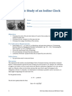 Exp 2 - Kinetic Study of and Iodine Clock Reaction