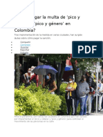 Como Pagar La Multa de Pico y Cédula y Pico y Género en Colombia