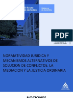 La Mediacion y La Justicia Ordinaria