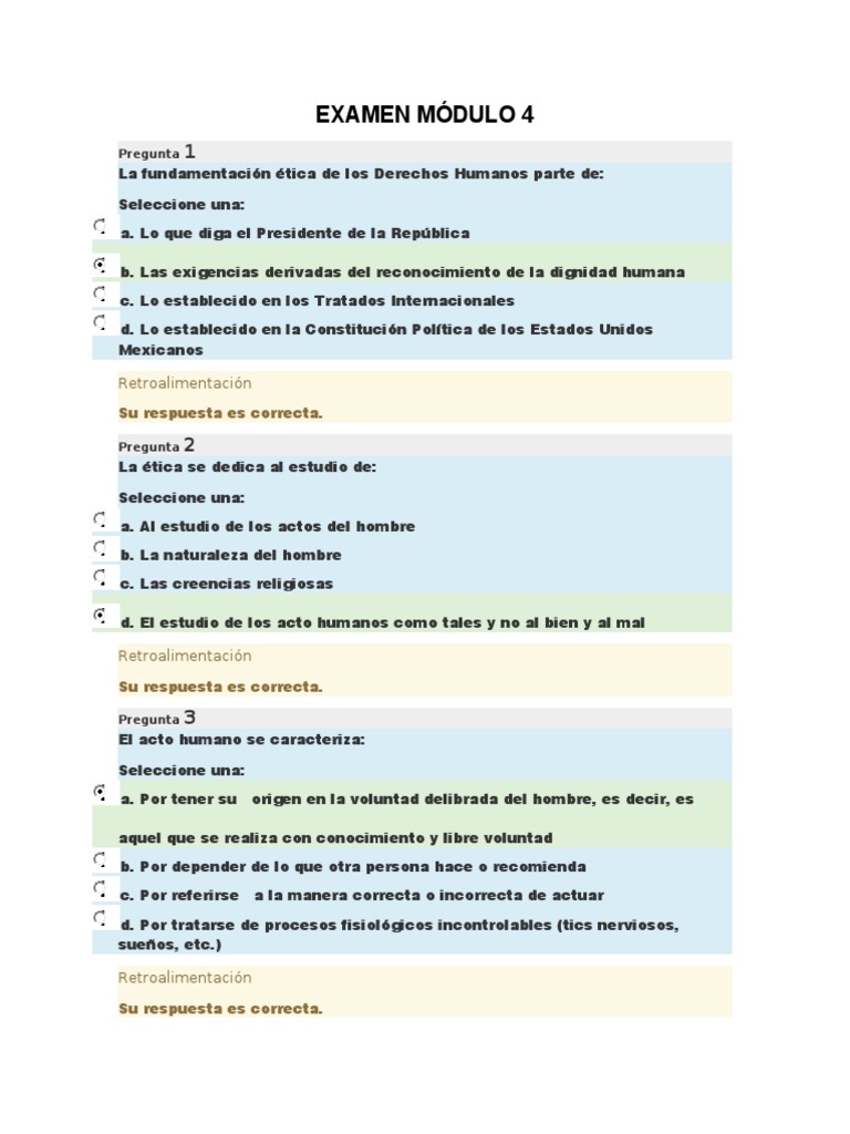 Examen Módulo 4 | PDF | Mal | Maestros