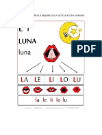 Actividades de Articulación Fonema L